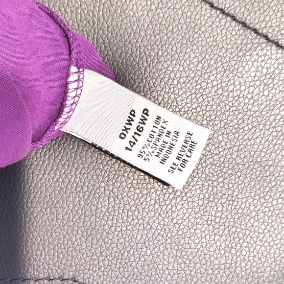 Catherine's Suprema Collection Purple Capri Pants 95% Cotton - Picture 4 of 4